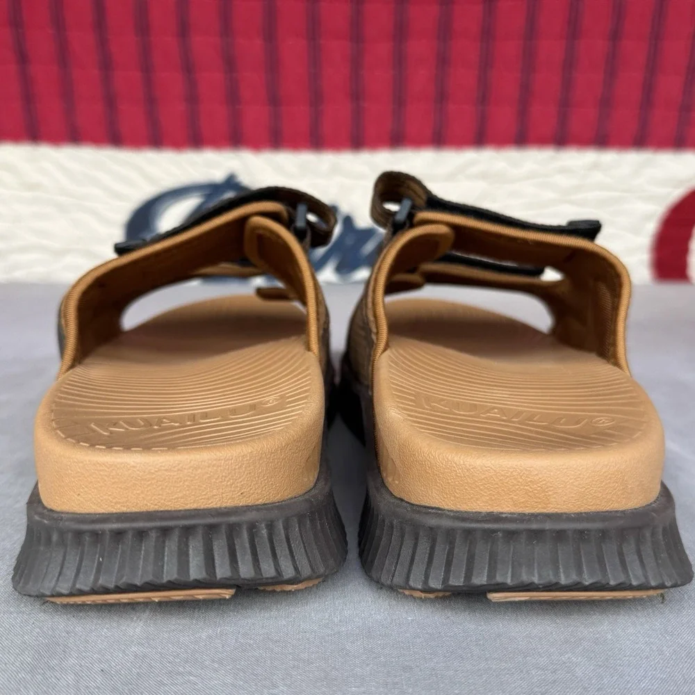 Size 10.5 -‎ KuaiLu Mens Orthotic Sandals Athletic Thick Cushion Recovery Slides